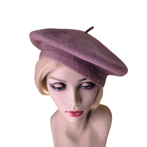 Accessories - 𝅺WOOL Classic Solid Camel Brown French Classic Beret